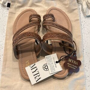 Myra hand tooled sandals